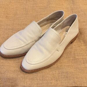 Vince Camuto Cream Leather Loafers